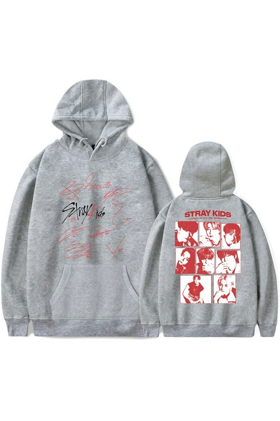 Stray Kids  Merch Hoodie Hip Hop Fashion Casual Neutral Sports Long Sleeve Hoodie Street Wear
