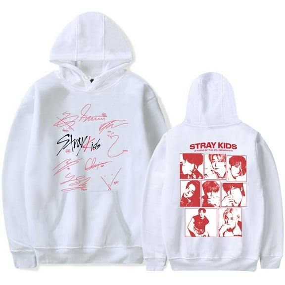Stray Kids Merch Kpop Hoodie Winter Sweatshirt Unisex Streetwear Long Sleeve Pullovers