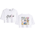thumbnail image 1 of Stray Kids Merch SKZOO SKZ Behind Crop Top Midriff-Baring T-shirt Women Girl Short Sleeve, 1 of 3