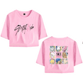 thumbnail image 1 of Stray Kids Merch SKZOO SKZ Behind Crop Top Midriff-Baring T-shirt Women Girl Short Sleeve, 1 of 3