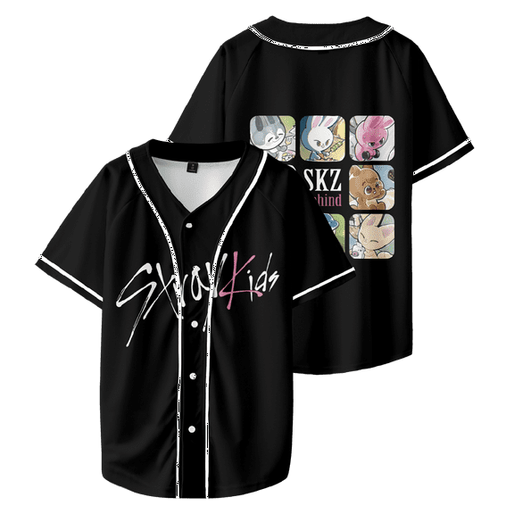 Stray Kids Merch SKZOO SKZ Behind Shirt Unisex T-Shirt Short Sleeve Casual Shirts