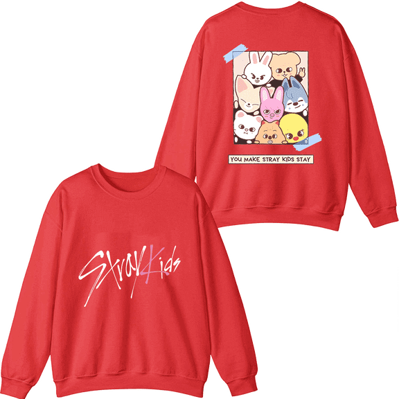 Stray Kids Merch You Make Stray Kids Stay Crewneck Sweatshirt Fashion Unisex Men Women Long Sleeve