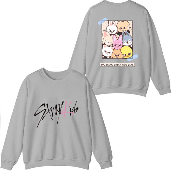 Stray Kids Merch You Make Stray Kids Stay Crewneck Sweatshirt Fashion Unisex Men Women Long Sleeve