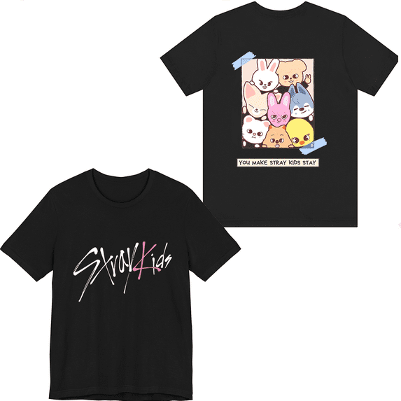 Stray Kids Merch You Make Stray Kids Stay T-shirt Fashion Men Women Short Sleeve Casual Graphic Tee