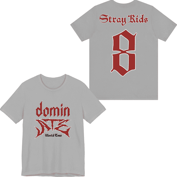 Stray Kids Merch dominATE World Tour T-shirt Fashion t shirt Men Women Short Sleeve Tee Crewneck