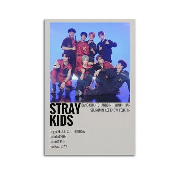 Stray Kids Minimalist Poster Skz Kopo Korean Band Canvas Art Poster Bedroom Gym Decorative Gift Wall Art Hanging Decor for Modern Family Corridor Posters