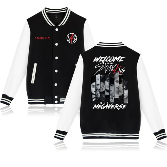 Stray Kids New album hip-hop clothing men's and women's long sleeved baseball jackets