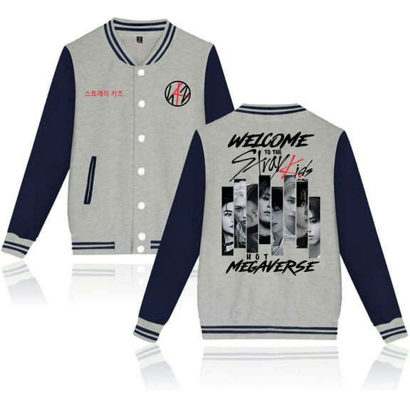 Stray Kids New album hip-hop clothing men's and women's long sleeved baseball jackets