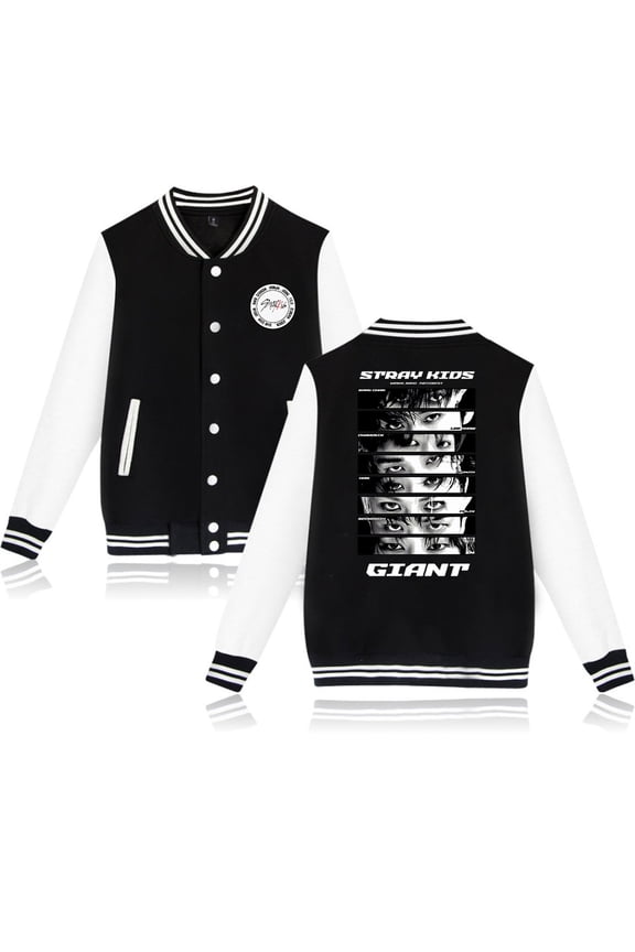 Stray Kids New album hip-hop clothing men's and women's long sleeved baseball jackets