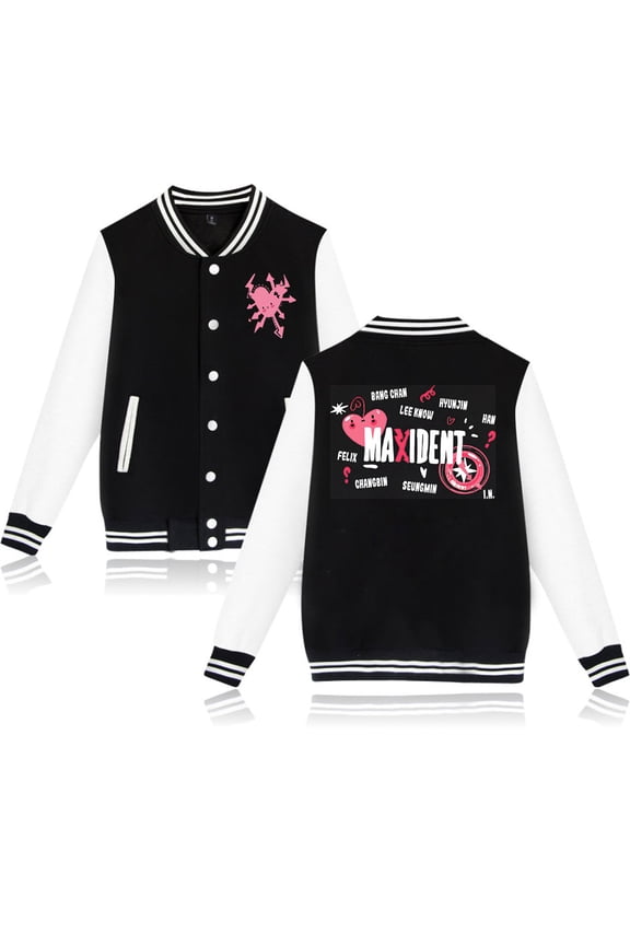 Stray Kids New album hip-hop clothing men's and women's long sleeved baseball jackets