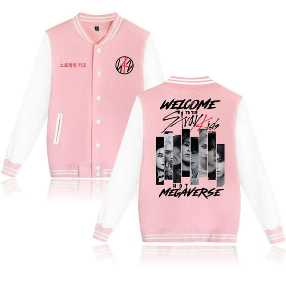 Stray Kids New album hip-hop clothing men's and women's long sleeved baseball jackets