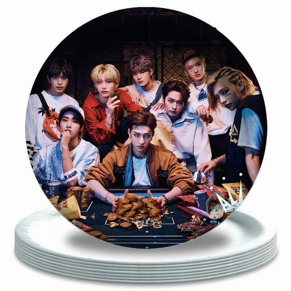 Stray Kids Paper Plates Birthday Decorations Party Supplies Tableware Disposable Dinnerware
