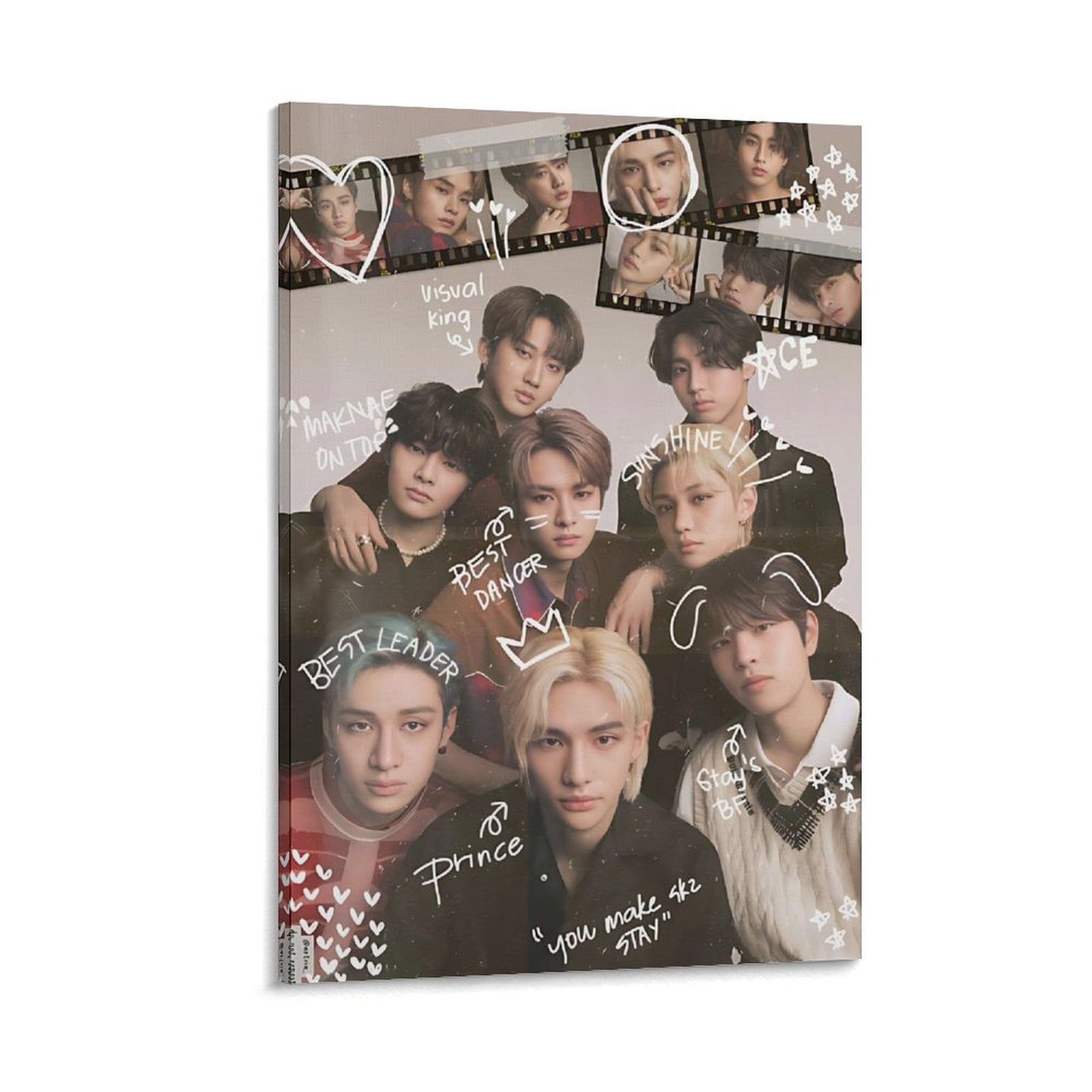 Stray Kids Popular Boys' Troupe Art Poster Room Aesthetic Poster Print ...