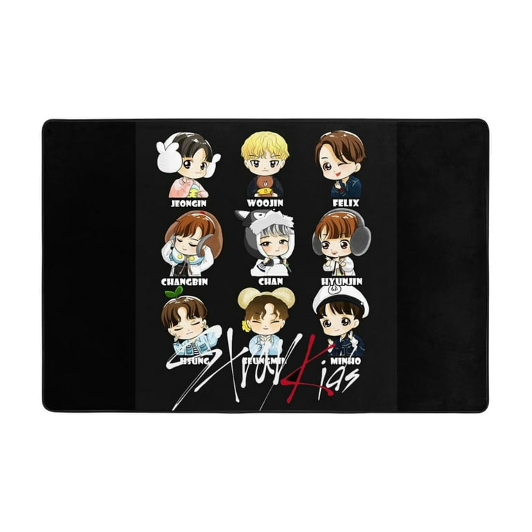 Stray Kids ラグマット Stray Kids Rugs Washable Cover Floor Rug Carpets Bathroom