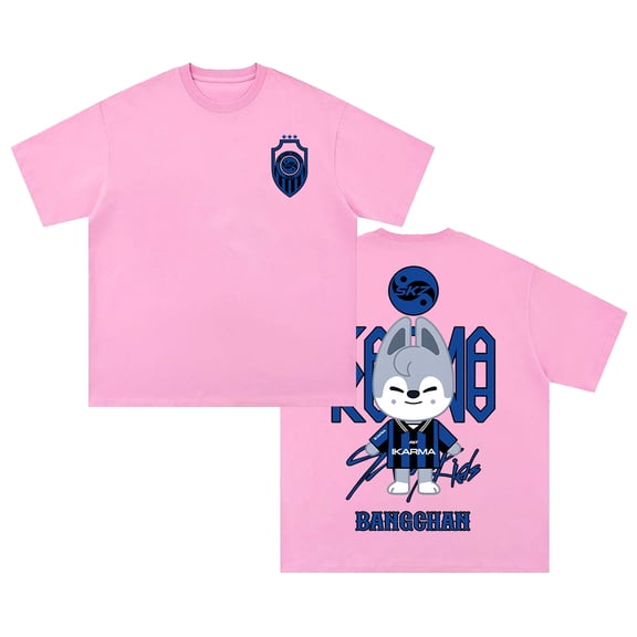 Stray Kids SKZ Karma Bang Chan Merch T-shirt Crewneck Short Sleeve Cotton Tee Women Men Streetwear Tops