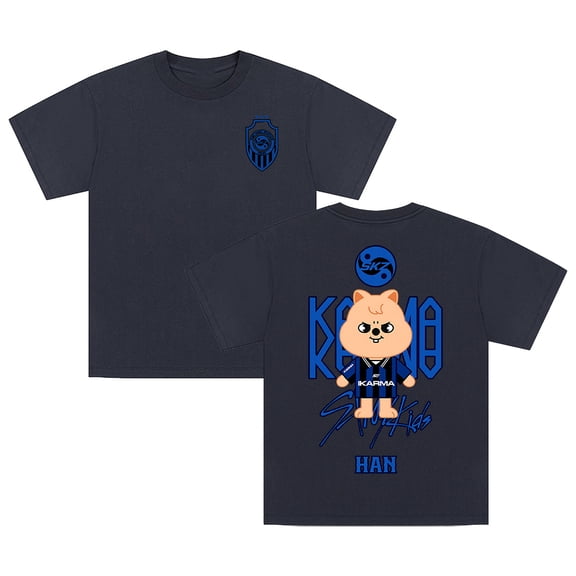 Stray Kids SKZ Karma Han Merch T-shirt Crewneck Short Sleeve Cotton Tee Women Men Streetwear Tops
