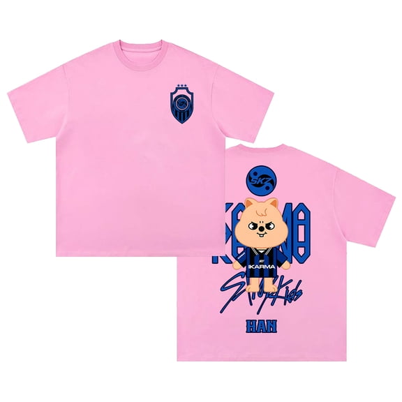 Stray Kids SKZ Karma Han Merch T-shirt Crewneck Short Sleeve Cotton Tee Women Men Streetwear Tops