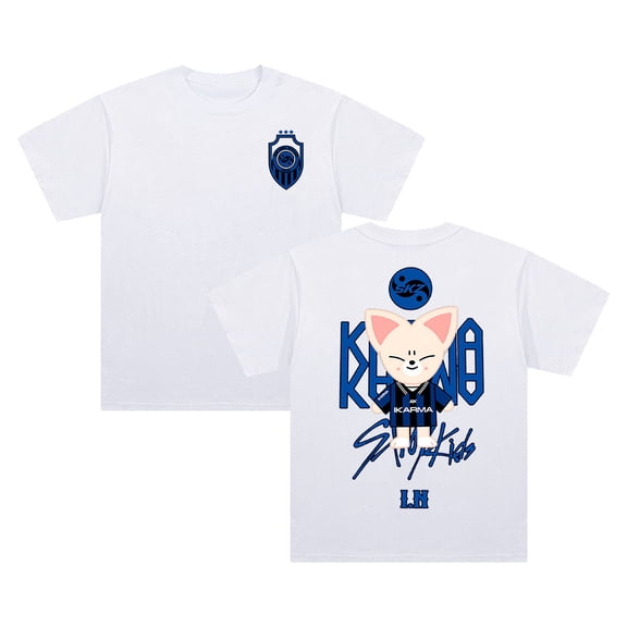 Stray Kids SKZ Karma I.N Merch T-shirt Crewneck Short Sleeve Cotton Tee Women Men Streetwear Tops