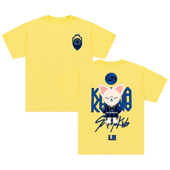 Stray Kids SKZ Karma I.N Merch T-shirt Crewneck Short Sleeve Cotton Tee Women Men Streetwear Tops