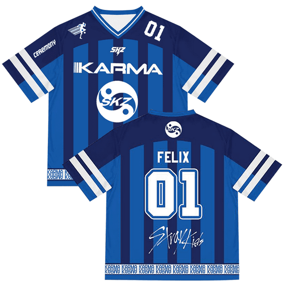 Stray Kids SKZ Karma Number Baseball Jersey – Unisex Short Sleeve Team Shirt, Concert Merch, Dominate World Tour, STAY Fan Support Outfit, Streetwear Top