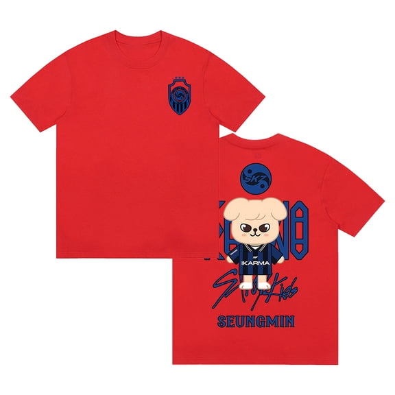 Stray Kids SKZ Karma Seungmin Merch T-shirt Crewneck Short Sleeve Cotton Tee Women Men Streetwear Tops