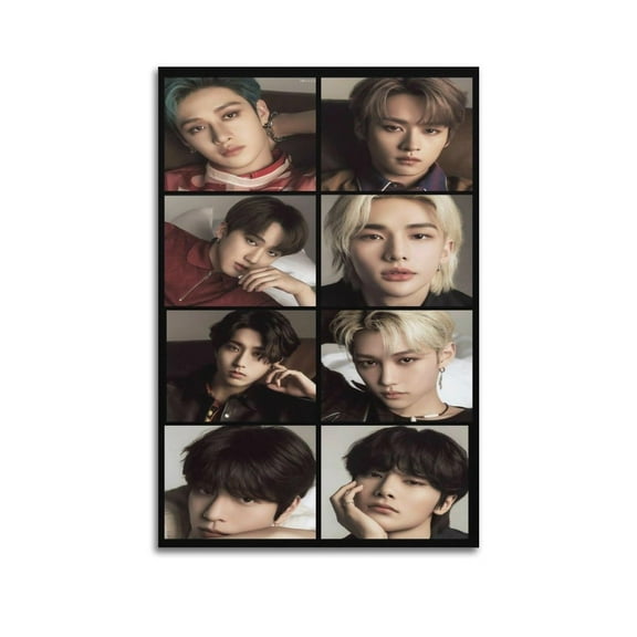 Stray Kids SKZ Kpop Poster Korean Pop Band Canvas Art Poster Bedroom Gym Decorative Gift Wall Art Hanging Decor for Modern Family Corridor Posters