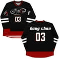 thumbnail image 1 of Stray Kids SKZ Member Merch Black-Red Splicing V-Neck Hockey Jersey – Unisex Long Sleeve Pullover Sweatshirts Streetwear for STAY Fan Support, 1 of 9