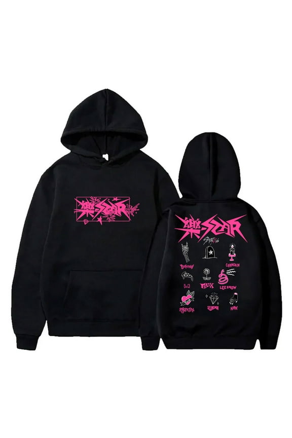 Stray Kids SKZ Tour Hoodies New Star Logo Merch Hooded Unisex Fashion Casual KPOP Streetwear Sweatshirts