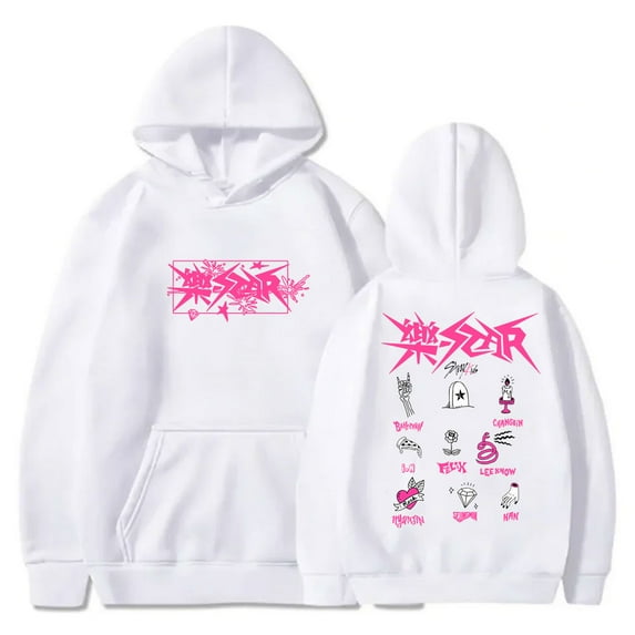 Stray Kids SKZ Tour Hoodies New Star Logo Merch Hooded Unisex Fashion Casual KPOP Streetwear Sweatshirts