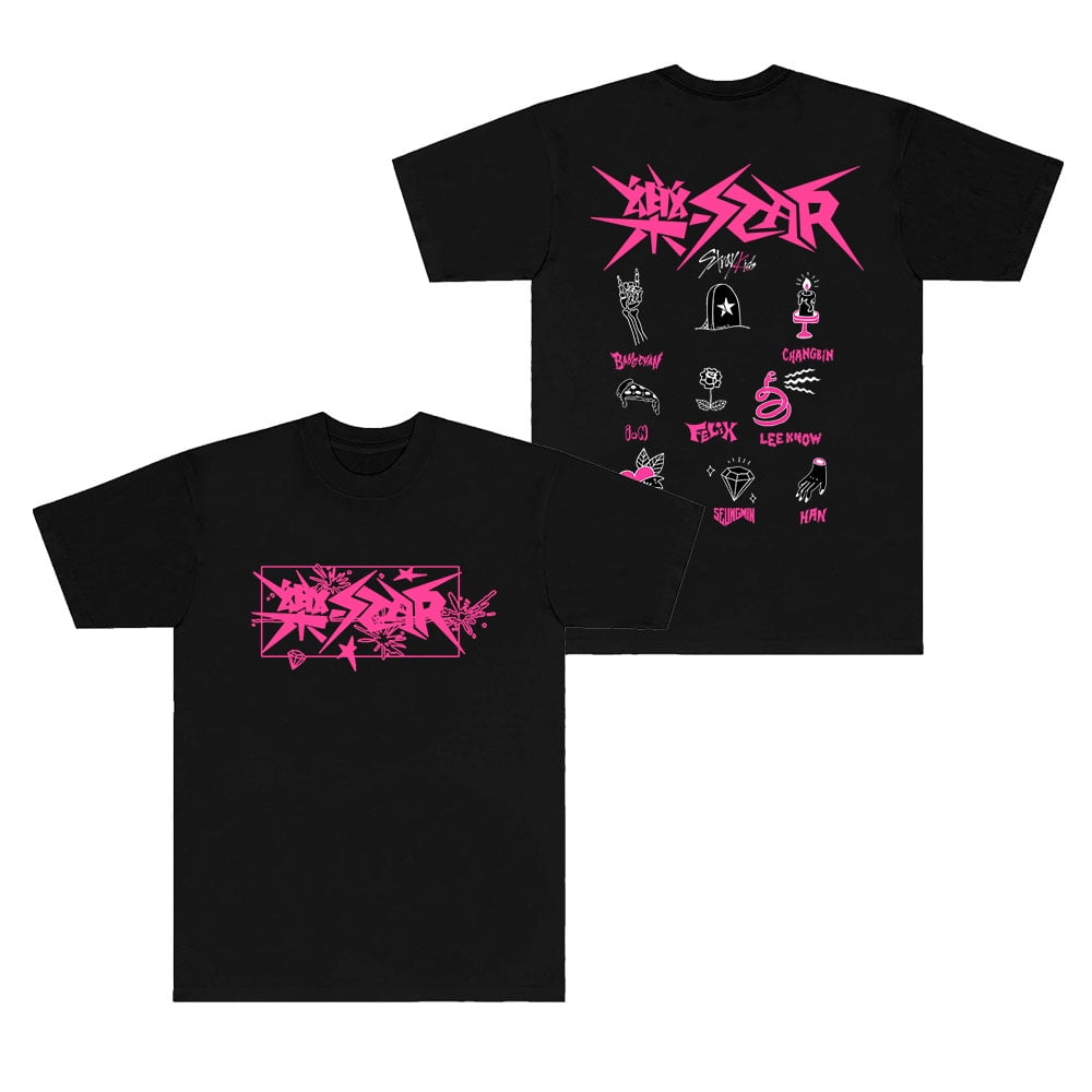 Kpop Stray Kids Dominate World Tour Merch T-Shirts SKZ New