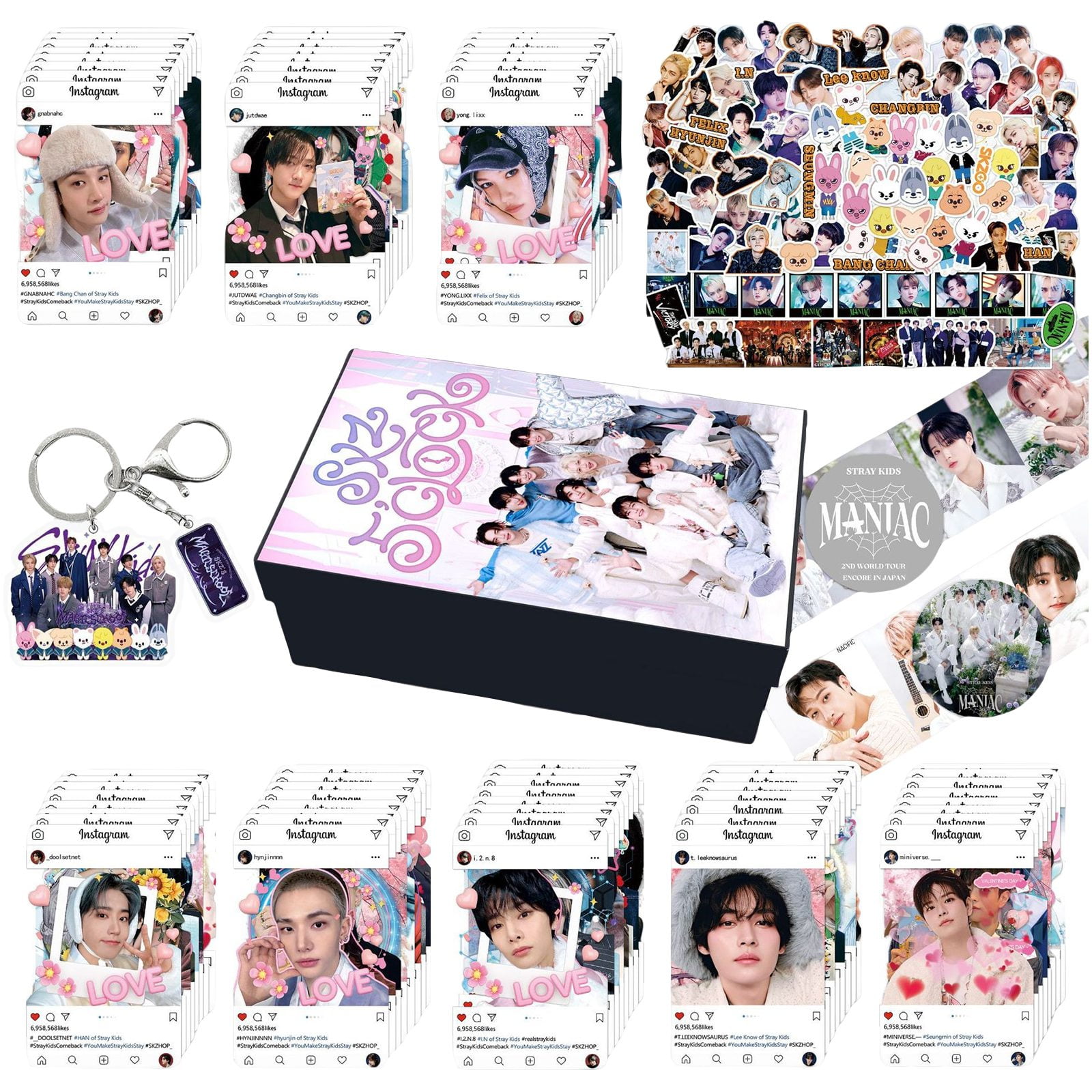 K-POP Strayk Kids グッズセット Amazon.com: Stray Kids 5 Star Gift Box Set Bundle with Stray Kids