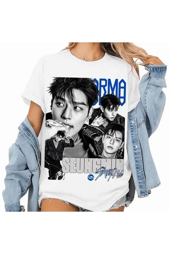 Stray Kids Seungmin Vintage 90s Graphic T-Shirt, Retro Kpop Unisex Fan Tee, WE01