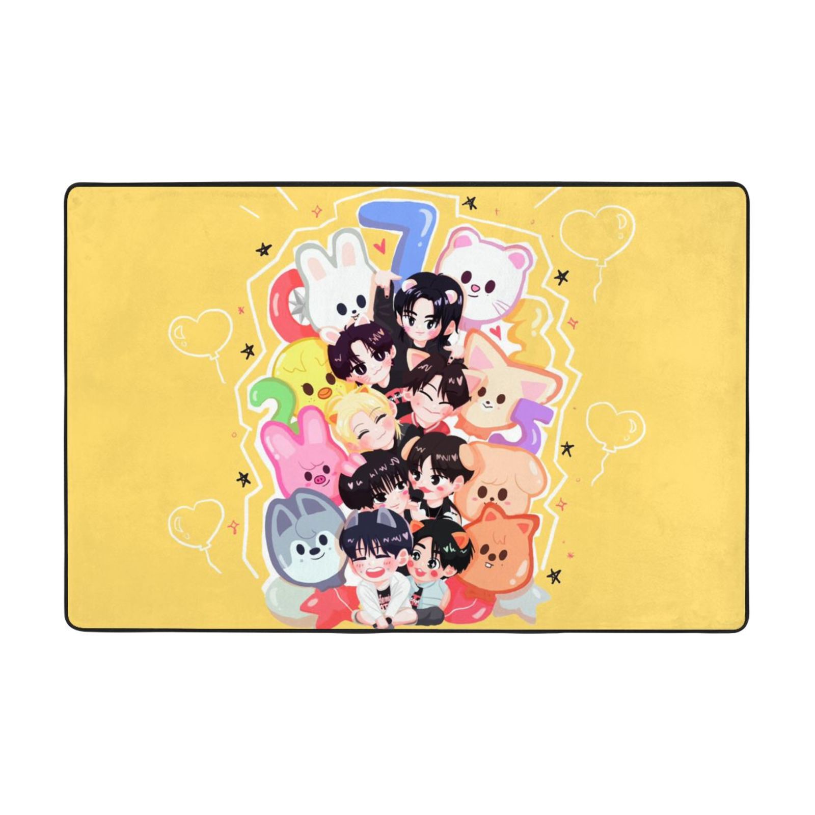 Stray Kids Rug Stray Kids Skzoo Rugs Washable Cover Floor Rug Carpets Bathroom ...