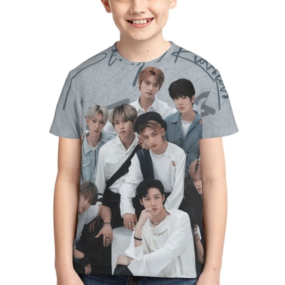 Stray Kids T Shirts 3D Printed Short Sleeve Tee Shirt for Boys Girls