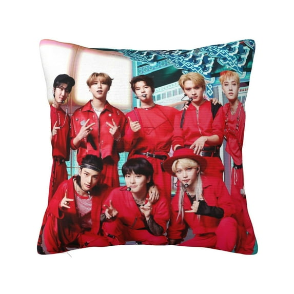 Stray Kids Throw Pillow Cover Decoration Pillow Case Cushion Home Decor for Home Sofa Couch 24"x24"