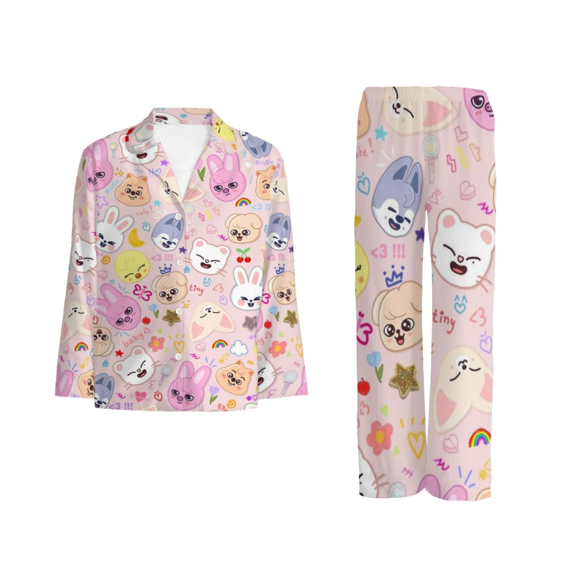 Stray Kids Unisex Pajama Set 2-Piece Long Sleeve Pajama Set