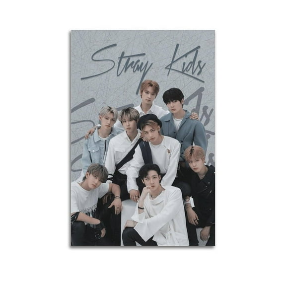 Stray Kids 'V2' Poster Kpop Skz Korean Band Canvas Art Poster Bedroom Gym Decorative Gift Wall Art Hanging Decor for Modern Family Corridor Posters