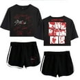 thumbnail image 1 of Stray Kids Women's Summer Fashion Street Style Short Sleeve Shorts Set, 1 of 2