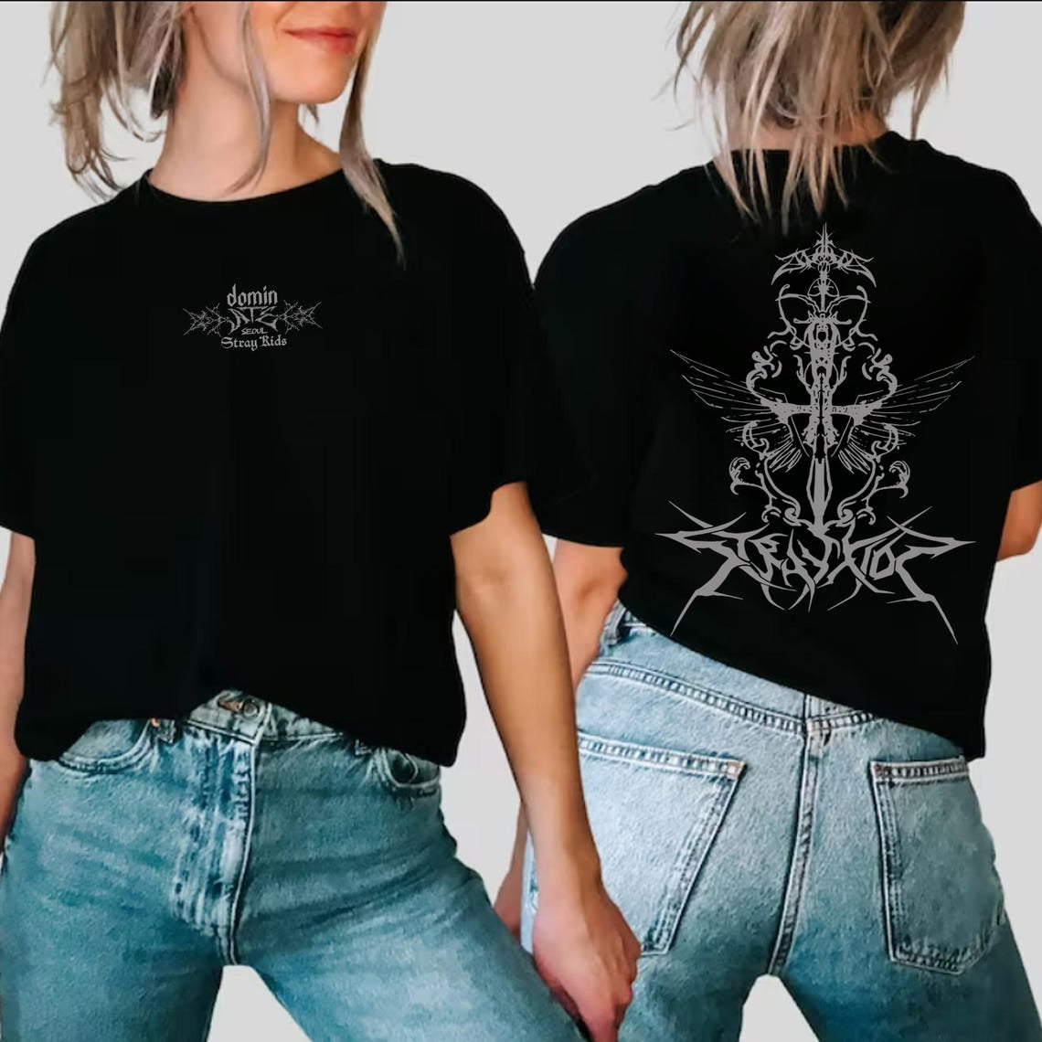 Stray Kids dominATE フィリピン Tシャツ L Stray Kids Double Sided T-shirt, Dominate World Tour Shirt