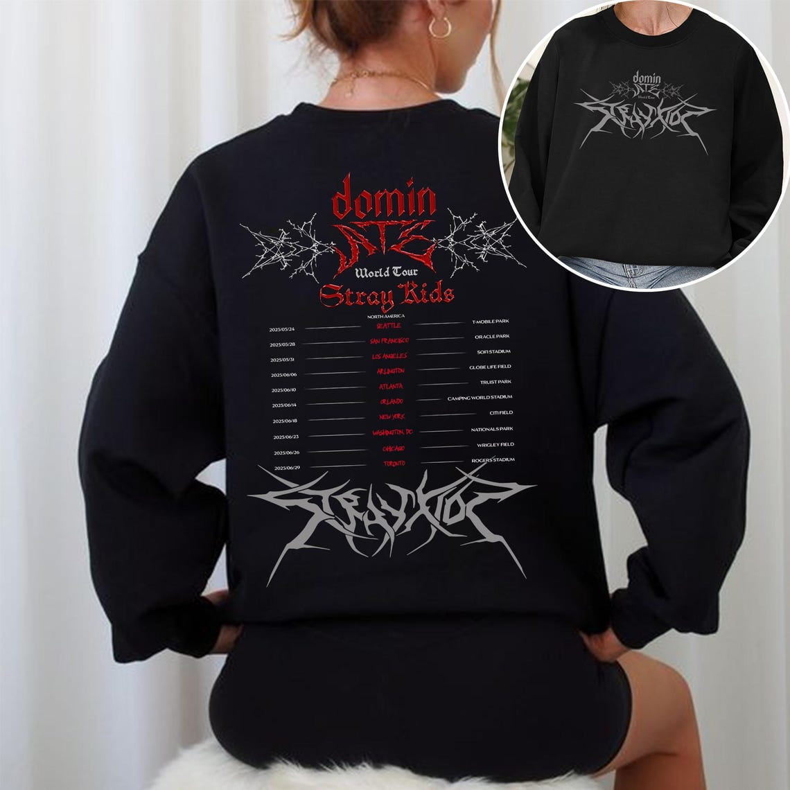 Stray Kids dominATE World Tour US 2025 Sweatshirt, Stray Kids Hop Album