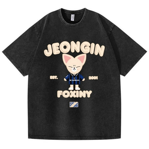 Stray T-Shirt Washed Vintage Cotton SKZ Unisex Tshirt For Men Women Short Sleeve Crewneck Summer Tees