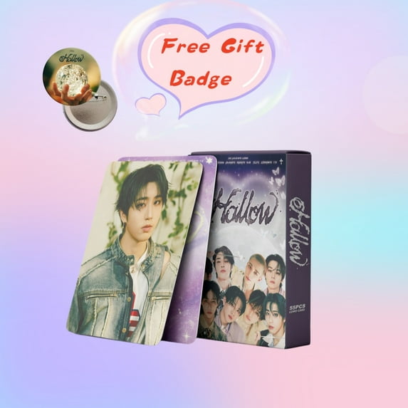 StrayKids Hollow Lomo Card Set SKZ DominATE tour Photocards + Free 1 Stray kids Hollow metal Badges | Kpop Merch for STAYs