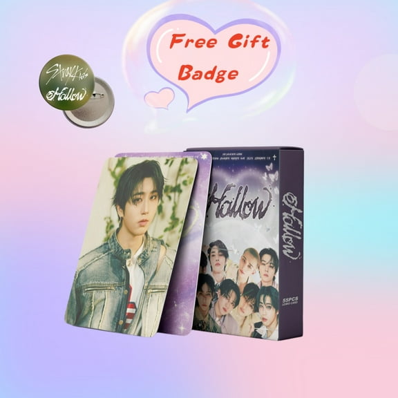 StrayKids Hollow Lomo Card Set SKZ DominATE tour Photocards + Free 1 Stray kids Hollow metal Badges | Kpop Merch for STAYs