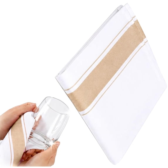 Streak-Free Cotton Glass Cleaning Cloth, 50x50cm Lint-Free Towel for Cups, Kitchen, and Home Use