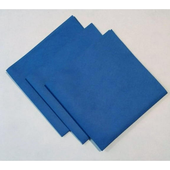 Streak Free Factory Microfiber Cleaning Cloths, 16 x 16 inches, Pack of 6, Blue