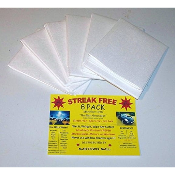 Streak Free Microfiber Cloth ?As Seen on Tv? 6 Pack