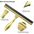 thumbnail image 1 of Streak-Free Shower Squeegee: Stainless Steel + Storage Hooks for Bathroom/Car, 1 of 7
