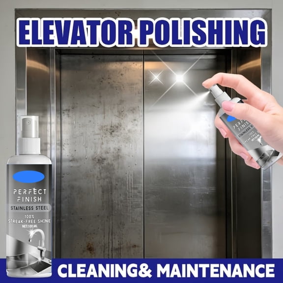 Streak-Free Stainless Steel Cleaner, 100ml Heavy Duty Shine Formula for Stainless Steel Sink Stove Faucet Fridge Aluminum Cookware (1 Pcs)