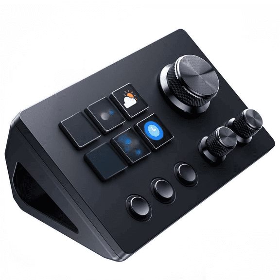 Stream Control Deck with 6 Customizable LCD Macro Keys for OBS Twitch YouTube Streaming Compatible with PC and Mac