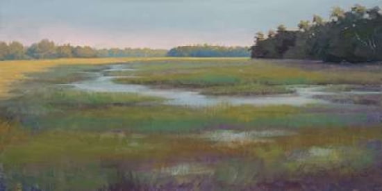 Stream and Sky Countryside Canvas Art - Jill Schultz-McGannon (10 x 20)